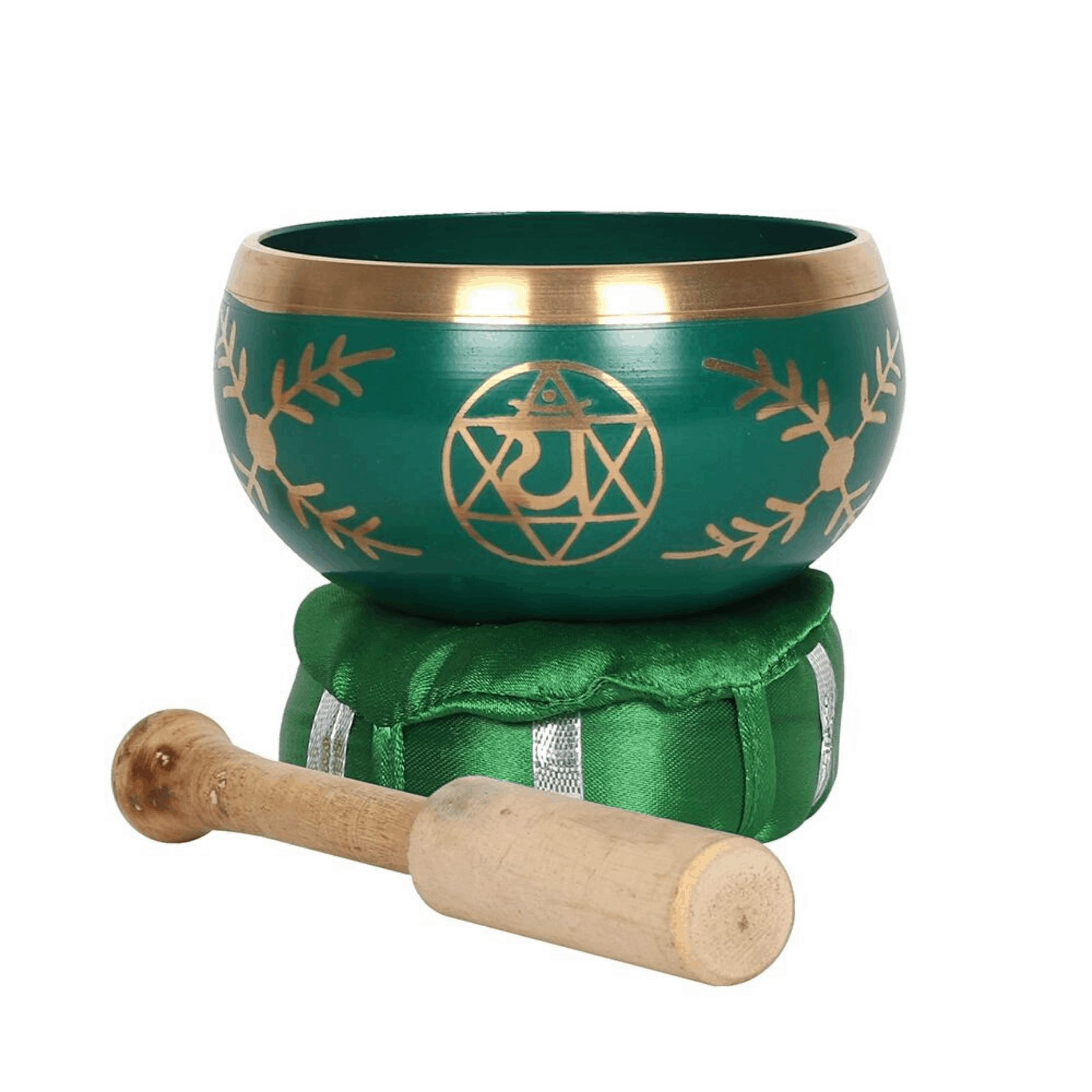 Tibetan Brass Singing Bowl - 4th Green Heart Chakra Anahata