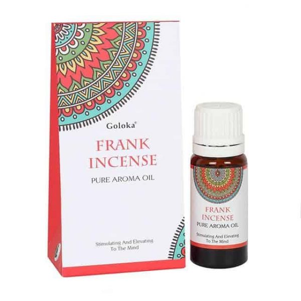 Frankincense Fragrance Oil by Goloka in 10ml size comes in a beautifully designed cardboard pouch.
