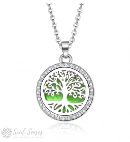 Essential Oil Aromatherapy Diffuser Round Pendant - Tree of Life