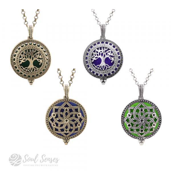 Soul Senses Large Vintage Aromatherapy Diffuser Pendants with Chain